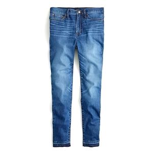 J Crew 10" higher-rise toothpick eco jean with let-down hem - Size 29